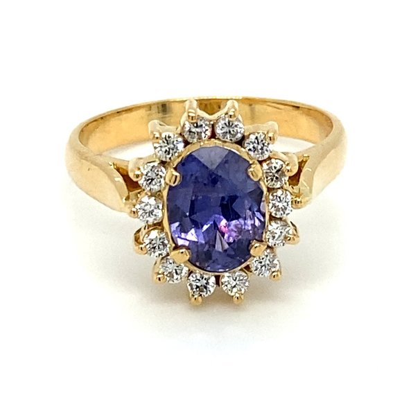 GIA Certified Color Change Sapphire 1.69ct 18K Rng - Picture 1 of 8